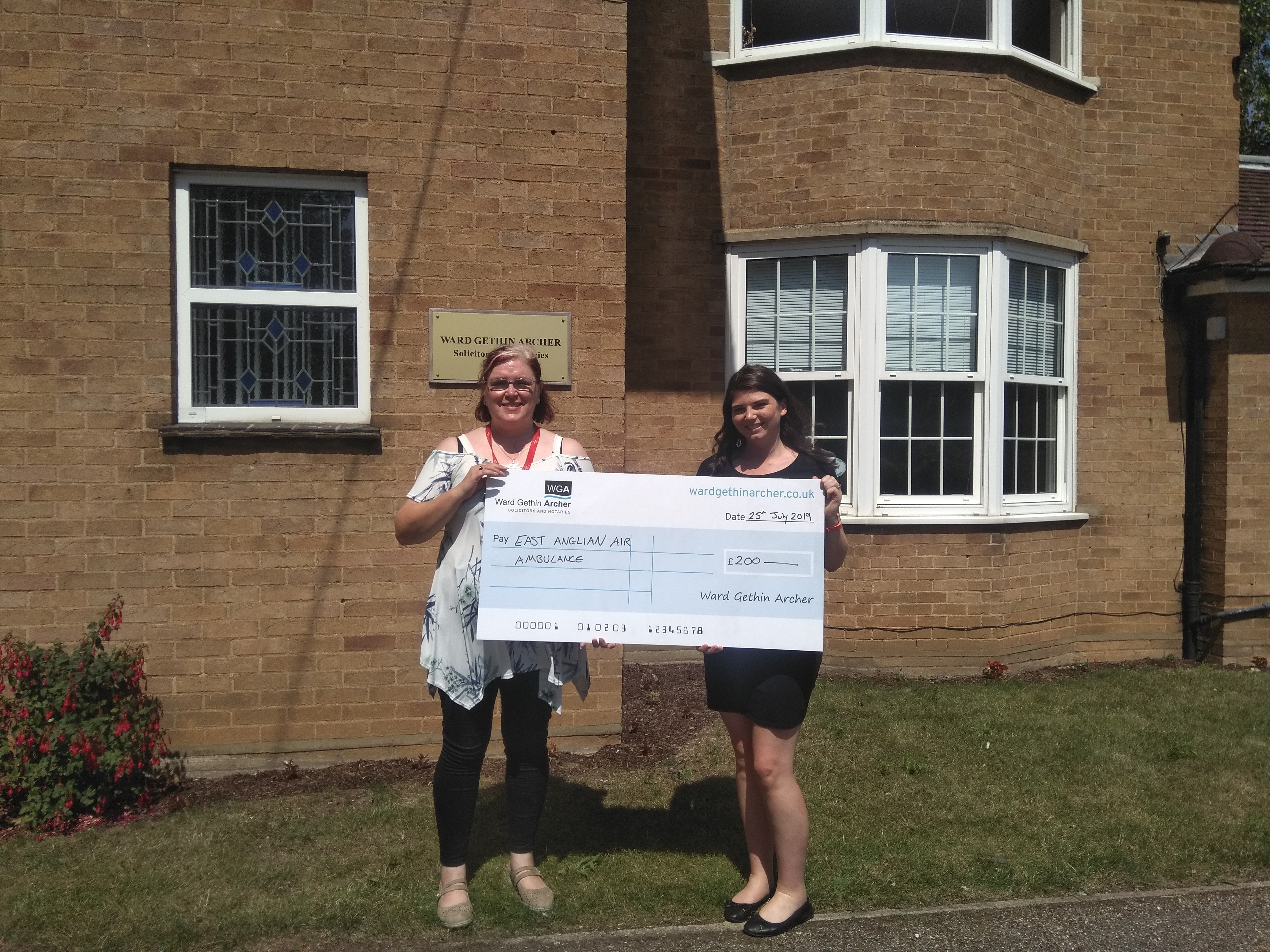 Chatteris office EAAA cheque presentation